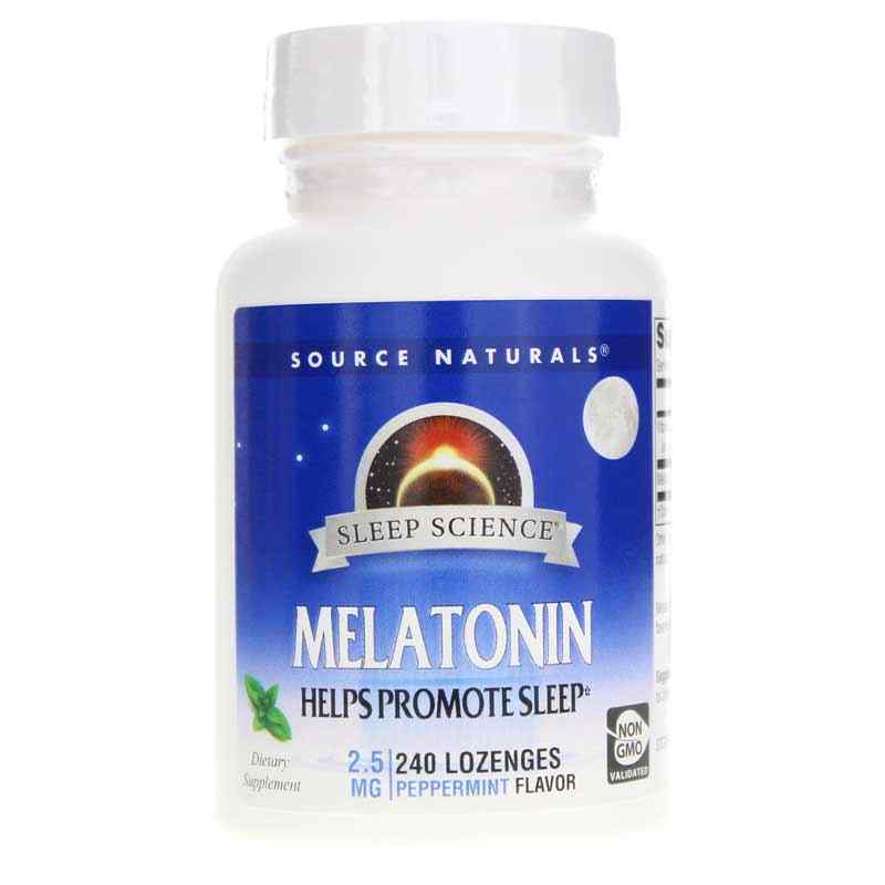 Sleep Science Melatonin 2.5 Mg Lozenges, Peppermint, 240 Lozenges, by Source Naturals