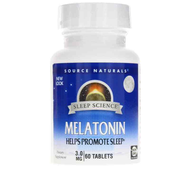 Sleep Science Melatonin 3 Mg Tablets, 60 Tablets, by Source Naturals