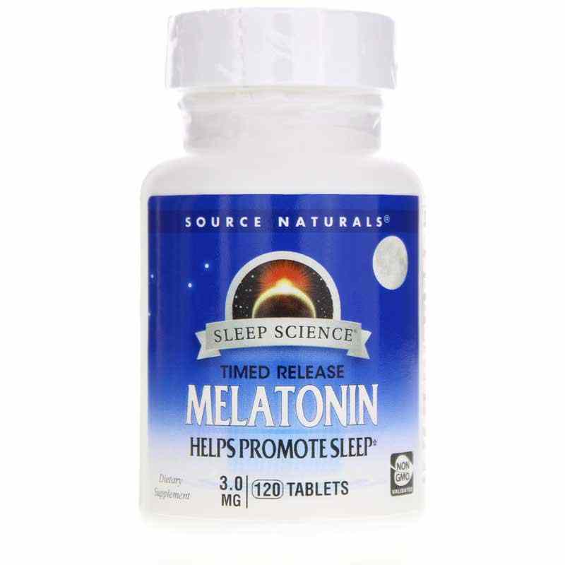 Sleep Science Melatonin 3 Mg Tablets, 120 Tablets, by Source Naturals