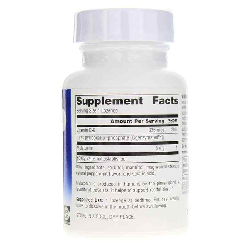 Sleep Science Melatonin 5 Mg Lozenges, Peppermint, 100 Lozenges, by Source Naturals, image #2