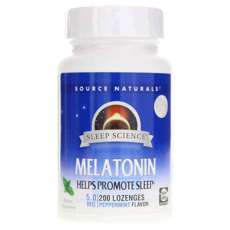 Sleep Science Melatonin 5 Mg Lozenges, Peppermint, 200 Lozenges, by Source Naturals