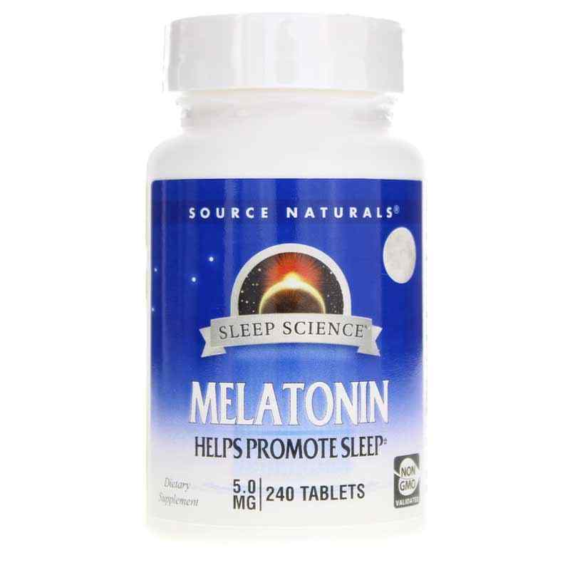 Sleep Science Melatonin 5 Mg Tablets, 240 Tablets, by Source Naturals