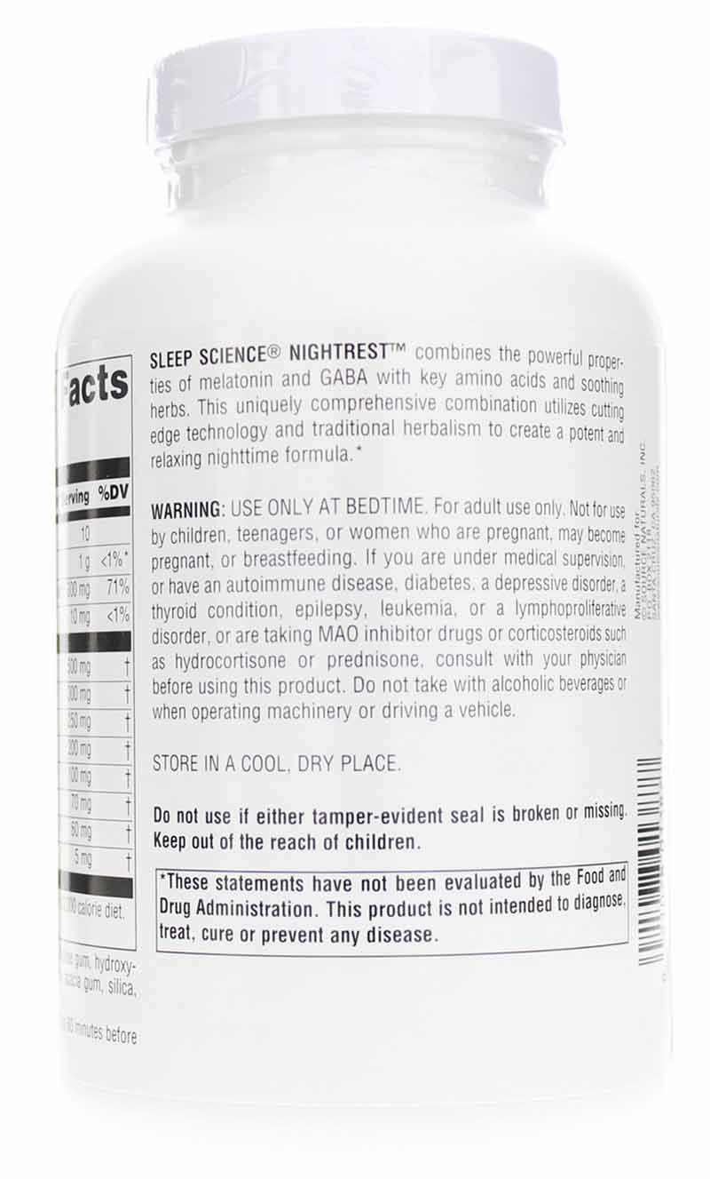 Sleep Science NightRest with Melatonin, 200 Tablets, by Source Naturals, image #3