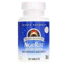 Sleep Science NightRest with Melatonin, 50 Tablets, by Source Naturals