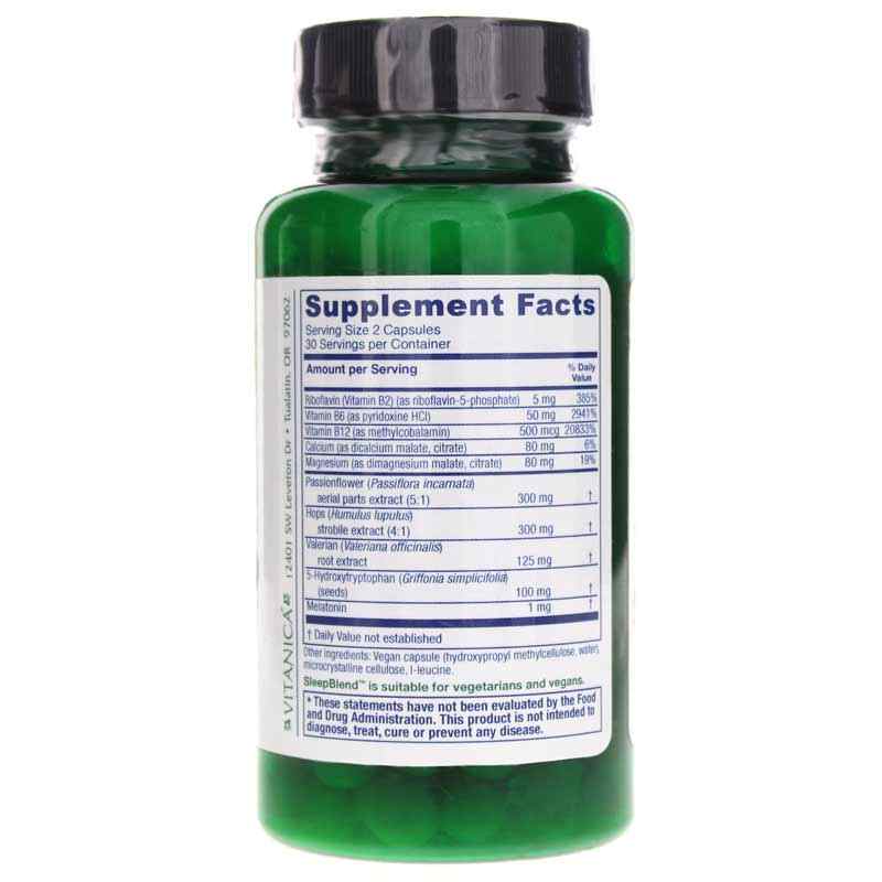 SleepBlend Pro, 60 Vegan Capsules, by Vitanica Pro, image #2