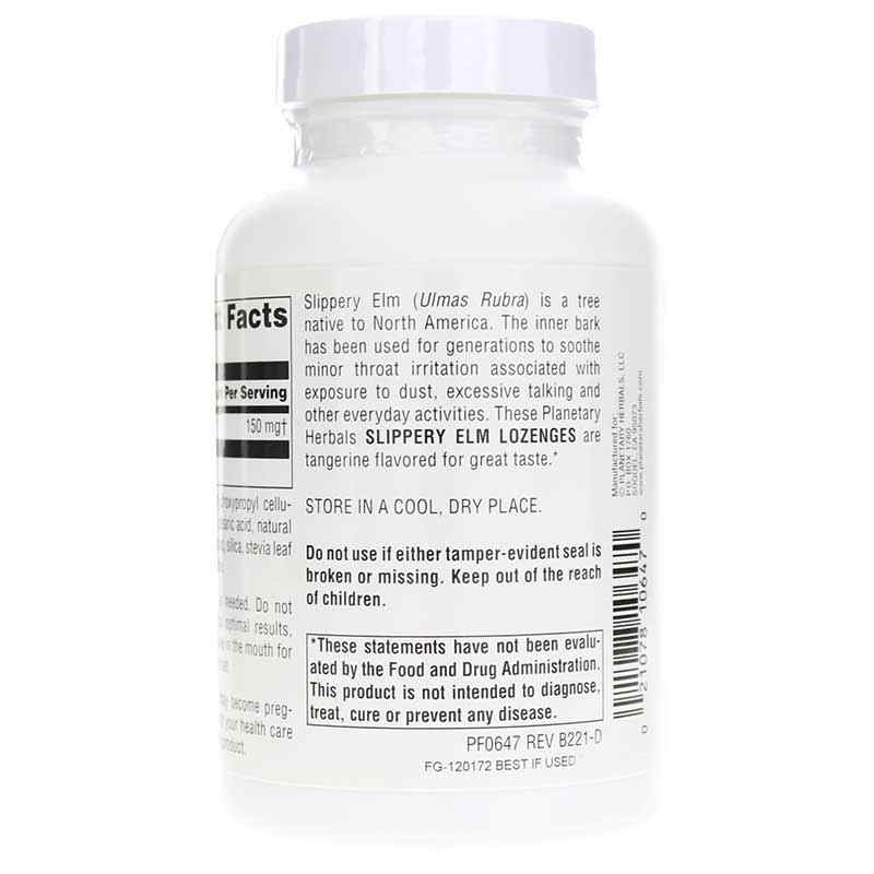 Slippery Elm Lozenges, Tangerine, 200 Lozenges, by Planetary Herbals, image #3