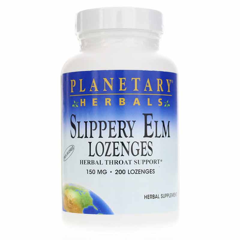 Slippery Elm Lozenges, Unflavored, 200 Lozenges, by Planetary Herbals