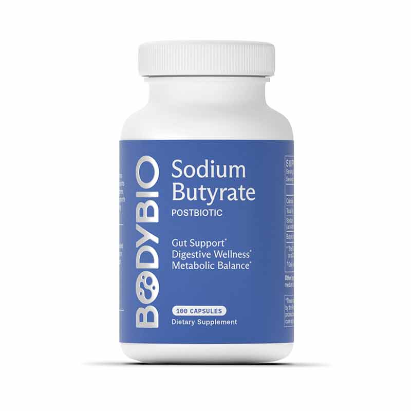 Sodium Butyrate, 100 Capsules, by BodyBio