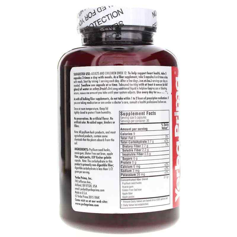 Soluble Fiber Caps, by Yerba Prima, image #3