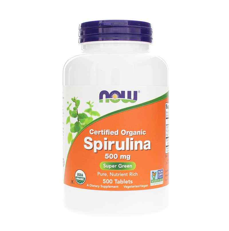 Spirulina 500 Mg Organic, 500 Tablets, by NOW Foods