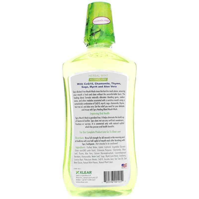 Spry Mouth Wash Alcohol-Free, Herbal Mint, by Xlear, image #2