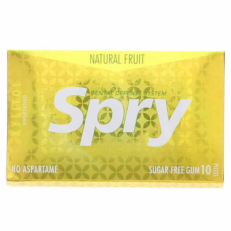 Spry Xylitol Gum, Fruit, 10 Piece Blister Pack, by Xlear