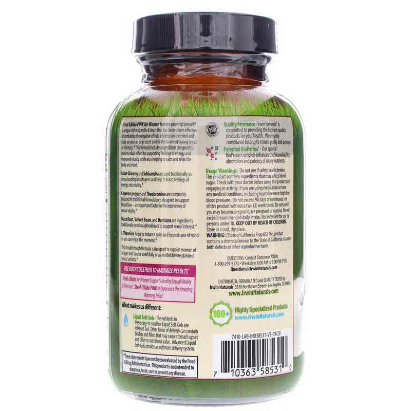 Steel-Libido PINK for Women, by Irwin Naturals, image #3