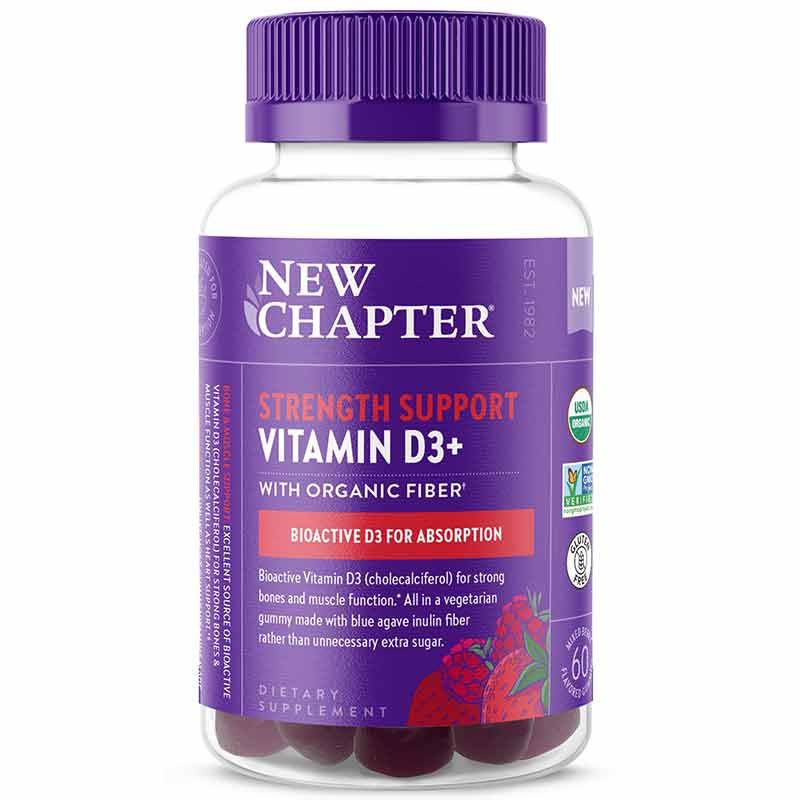 Strength Support Vitamin D3+ Gummies, 60 Gummies, by New Chapter