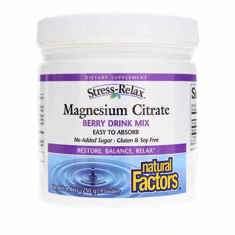 Stress-Relax Magnesium Citrate, Berry, by Natural Factors