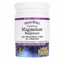 Stress-Relax Nighttime Magnesium Bisglycinate, 4.23 Oz, by Natural Factors