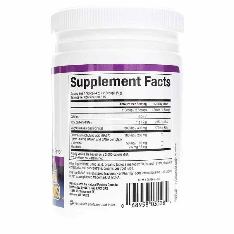 Stress-Relax Nighttime Magnesium Bisglycinate, 4.23 Oz, by Natural Factors, image #2