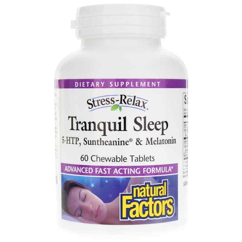 Stress-Relax Tranquil Sleep Chewable, 60 Chewable Tablets, by Natural Factors