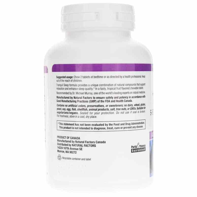 Stress-Relax Tranquil Sleep Chewable, 60 Chewable Tablets, by Natural Factors, image #3