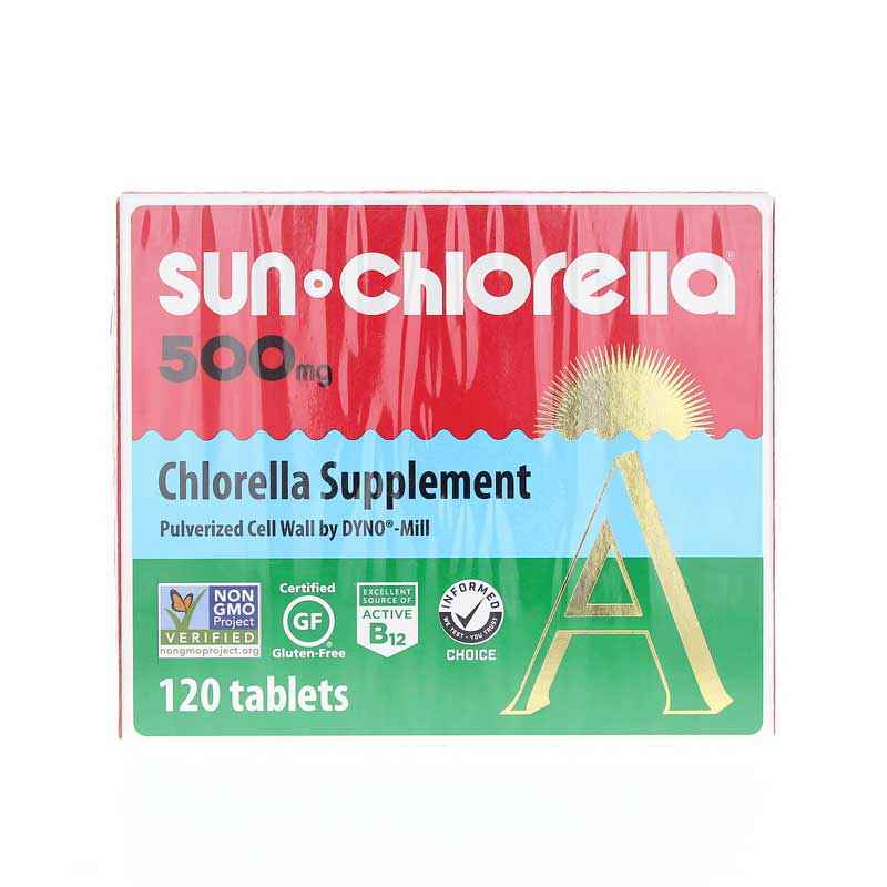 Sun Chlorella Tablets 500 Mg, 120 Tablets, by Sun Chlorella USA