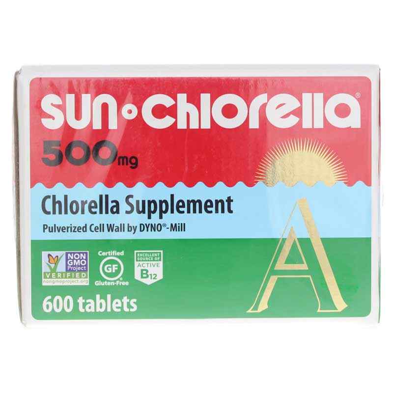 Sun Chlorella Tablets 500 Mg, 600 Tablets, by Sun Chlorella USA