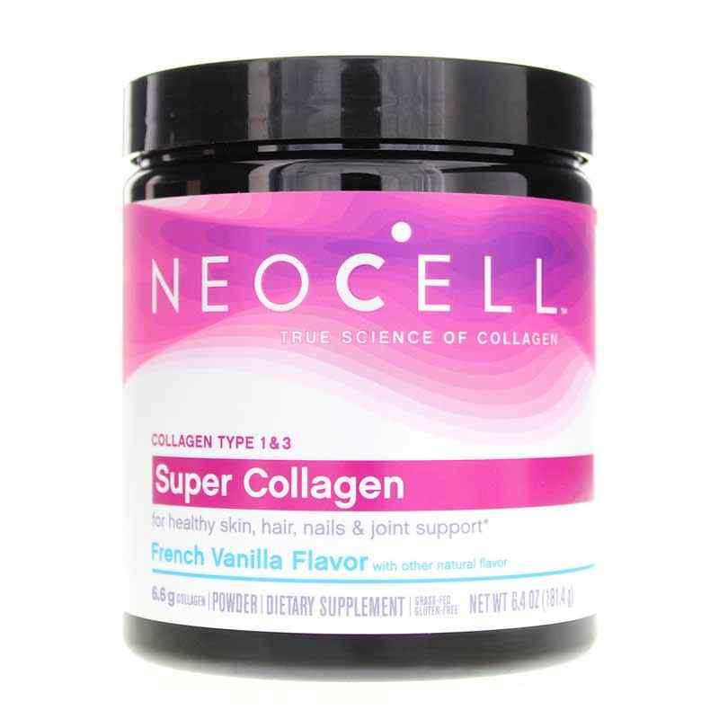 Super Collagen Powder, French Vanilla, 6.4 Oz, by NeoCell