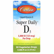 Super Daily D3 5000 IU Vitamin D Liquid, by Carlson Labs