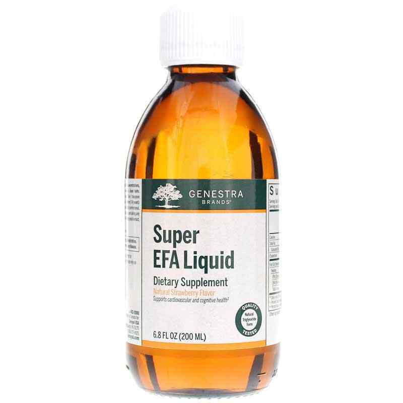 Super EFA Liquid, Strawberry, 6.8 Oz, by Genestra