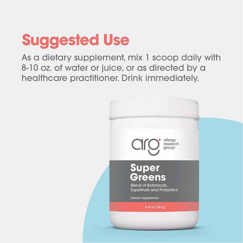 Super Greens, 8.45 Oz, by Allergy Research Group, image #3