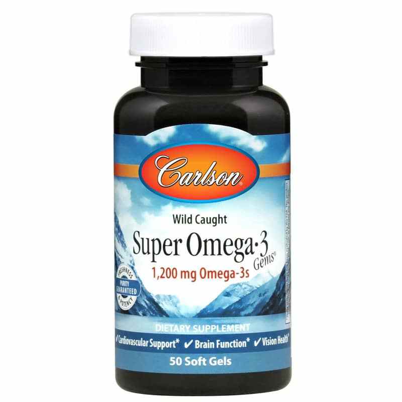 Super Omega-3 Gems 1,200 Mg, 50 Softgels, by Carlson Labs