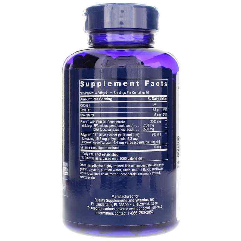 Super Omega-3 EPA/DHA with Sesame Lignans & Olive Extract, 240 Softgels, by Life Extension, image #2