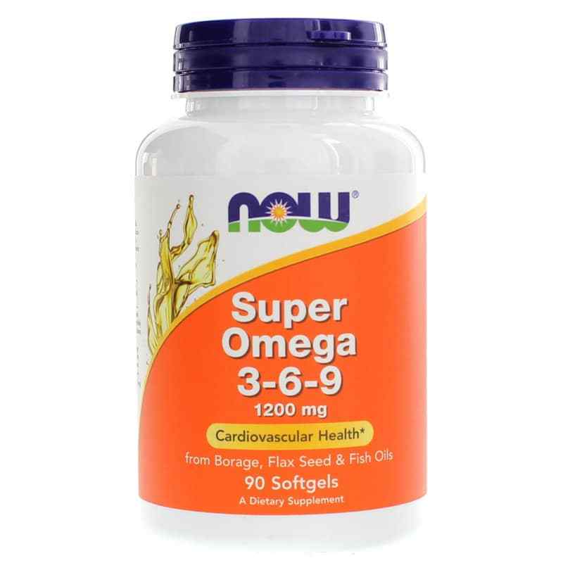 Super Omega 3-6-9 1200 Mg, 90 Softgels, by NOW Foods