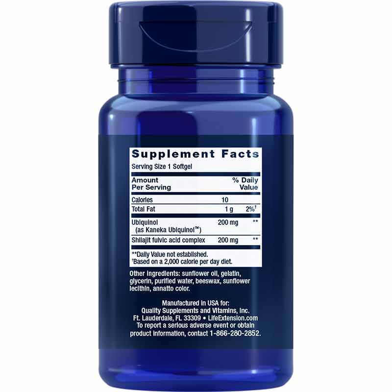 Super Ubiquinol CoQ10 200 Mg with Enhanced Mitochondrial Support, by Life Extension, image #2
