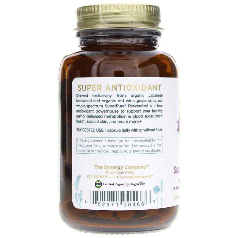 SuperPure Resveratrol Organic Extract Capsules, by Pure Synergy, image #3