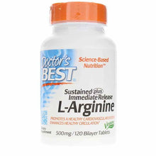 Sustained + Immediate Release L-Arginine 500 Mg, by Doctors Best