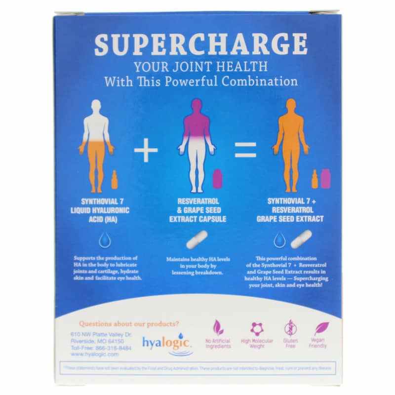 Synthovial Seven + Resveratrol for Joint Health, by Hyalogic, image #3