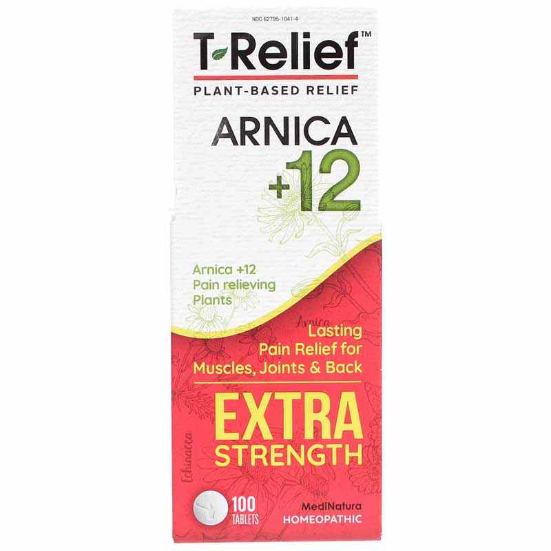 T-Relief Arnica +12 Extra Strength Pain Tablets, by MediNatura