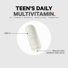 Codeage Teen's Daily Multivitamin capsule, 0.82 inches, cream-colored with natural color variation.
