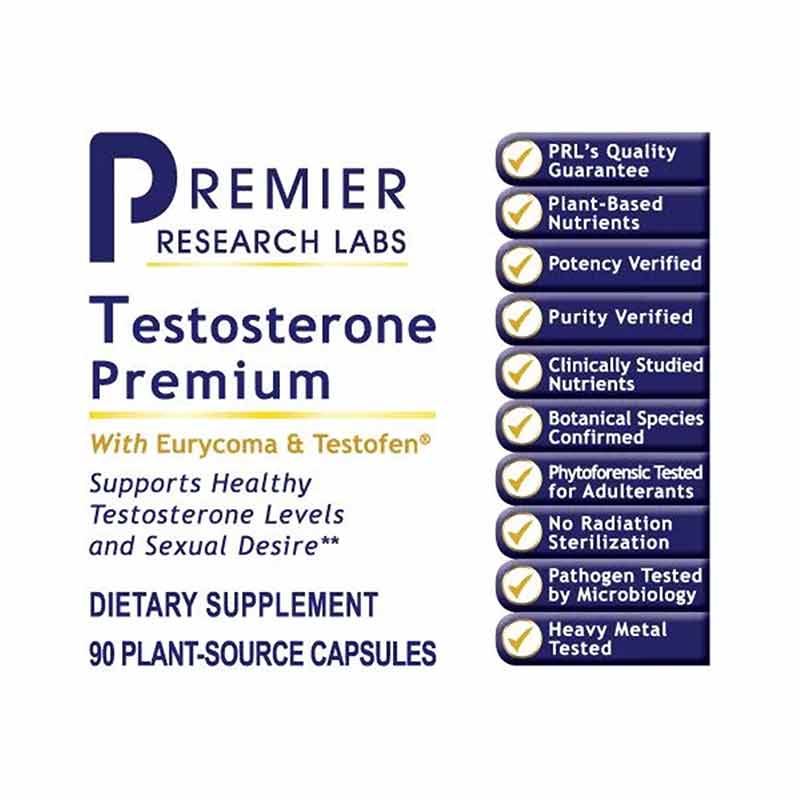 Testosterone Premium, by Premier Research Labs, image #2