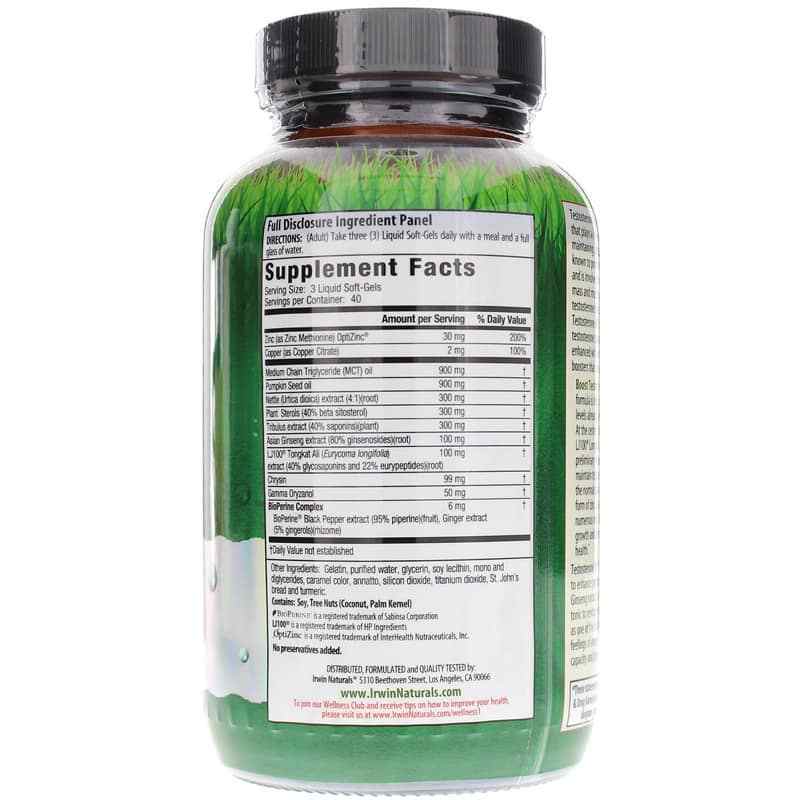 Testosterone UP, 120 Liquid Softgels, by Irwin Naturals, image #2