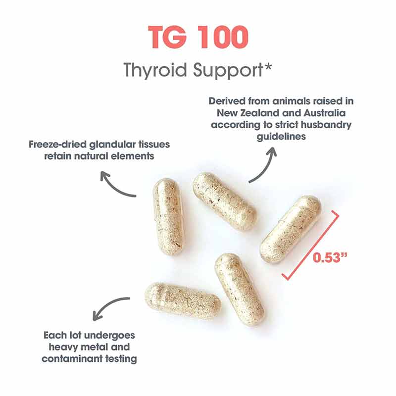 TG 100 Natural Glandulars, by Allergy Research Group, image #3