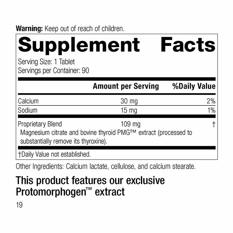 Thytrophin PMG, 90 Tablets, by Standard Process, image #2