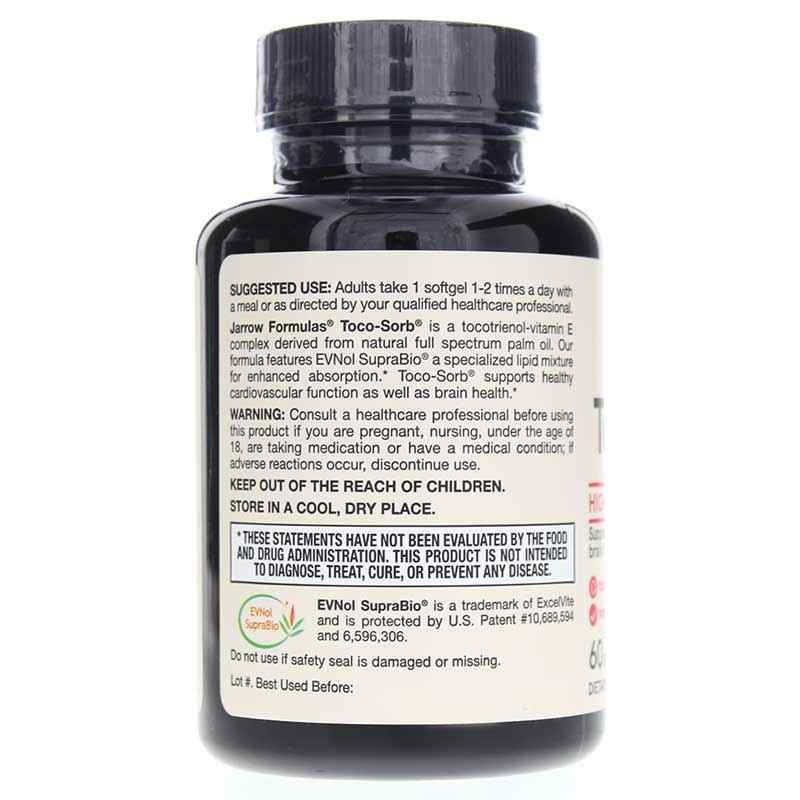Toco Supplement Toco-Sorb, Jarrow Formulas – Professional Supplement Center