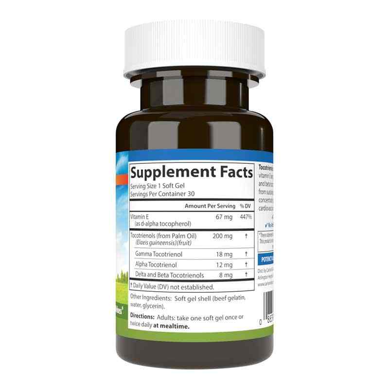 Tocotrienols with Vitamin E, 30 Softgels, by Carlson Labs, image #2