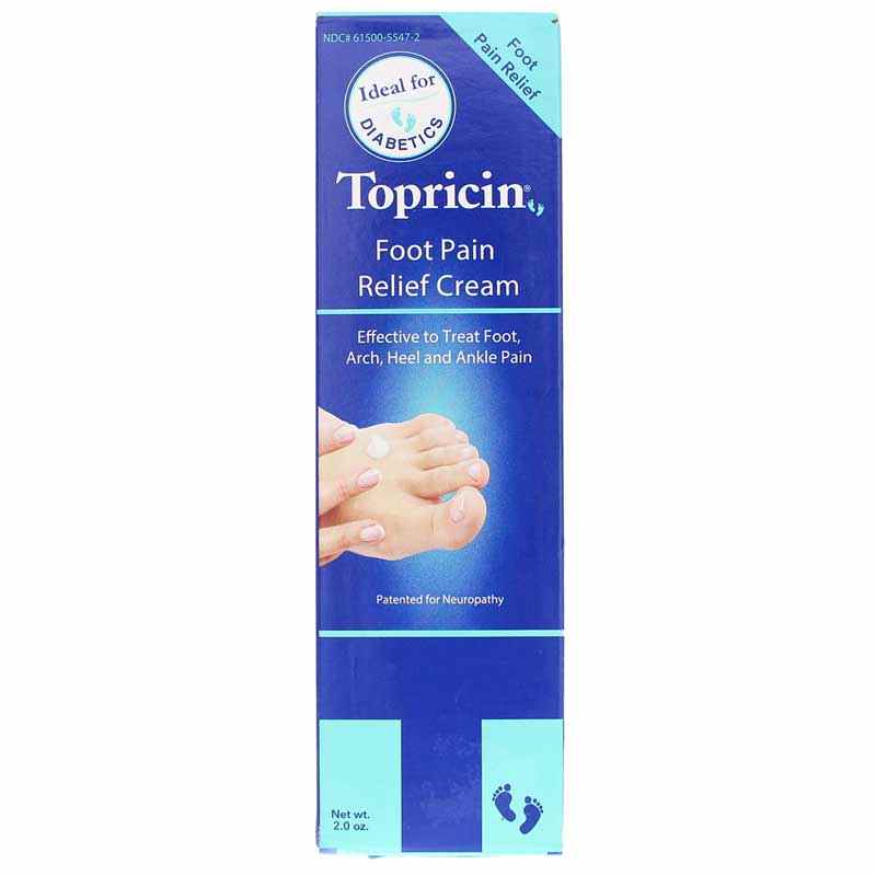 Topricin Foot Pain Relief Cream, 2 Oz, by Topical Biomedics