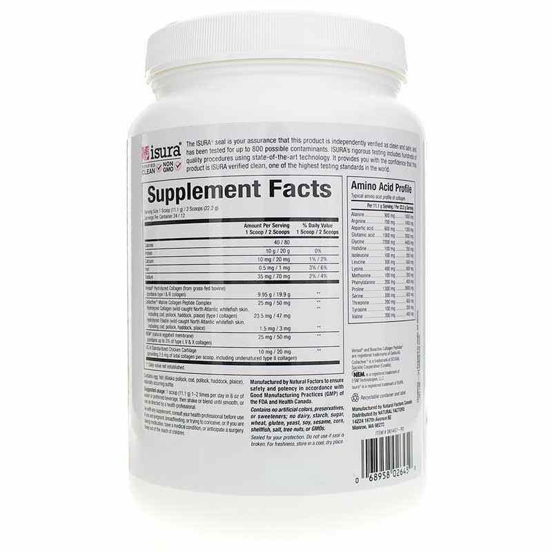 Total Body Multi Collagen Protein, Unflavored, by Natural Factors, image #2
