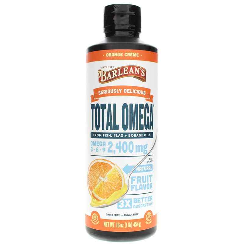 Total Omega 3-6-9 Orange Creme, by Barleans Organic Oils
