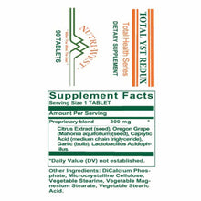 Total Yst Redux bottle label showing 90 tablets, Nutri-West brand, with supplement facts panel listing ingredients.
