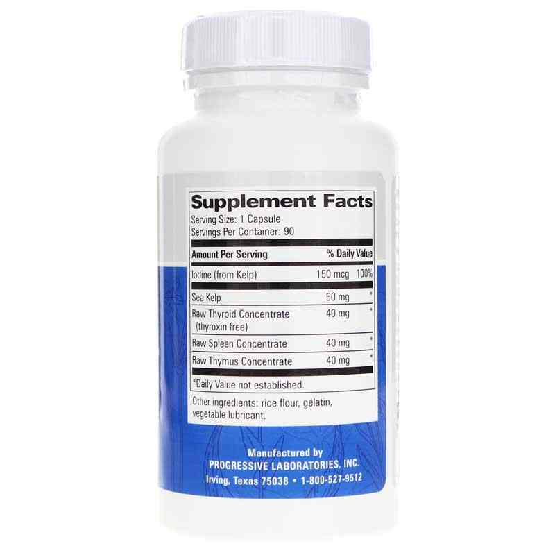 Tri-40 Iodine with Thyroid, Thymus & Spleen Concentrates, by Progressive Labs, image #2