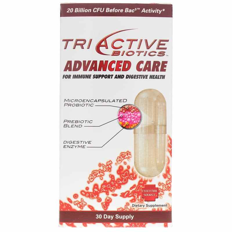 Tri Active Biotics Advanced Care Capsules, 30 Servings, by Essential Source